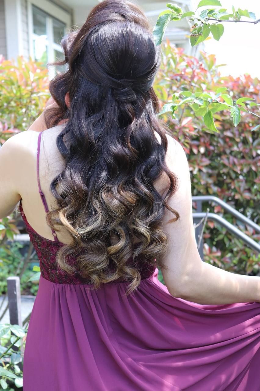 Bridal hair styling by YesMona Beauty — Burnaby wedding hair artist